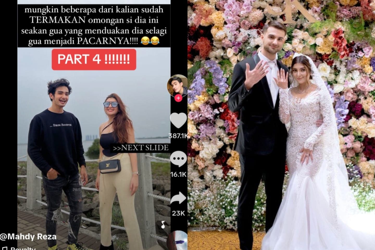 Pernah Jadi Pasangan Idola di Tiktok Kini Saling Serang! Drama Mahdy Reza Vs Sarah Kiehl Memanas, Siapa yang Salah? - Image