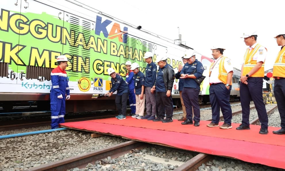 PT KAI melakukan uji coba penerapaan B40 untuk kereta api. (Istimewa) - Image