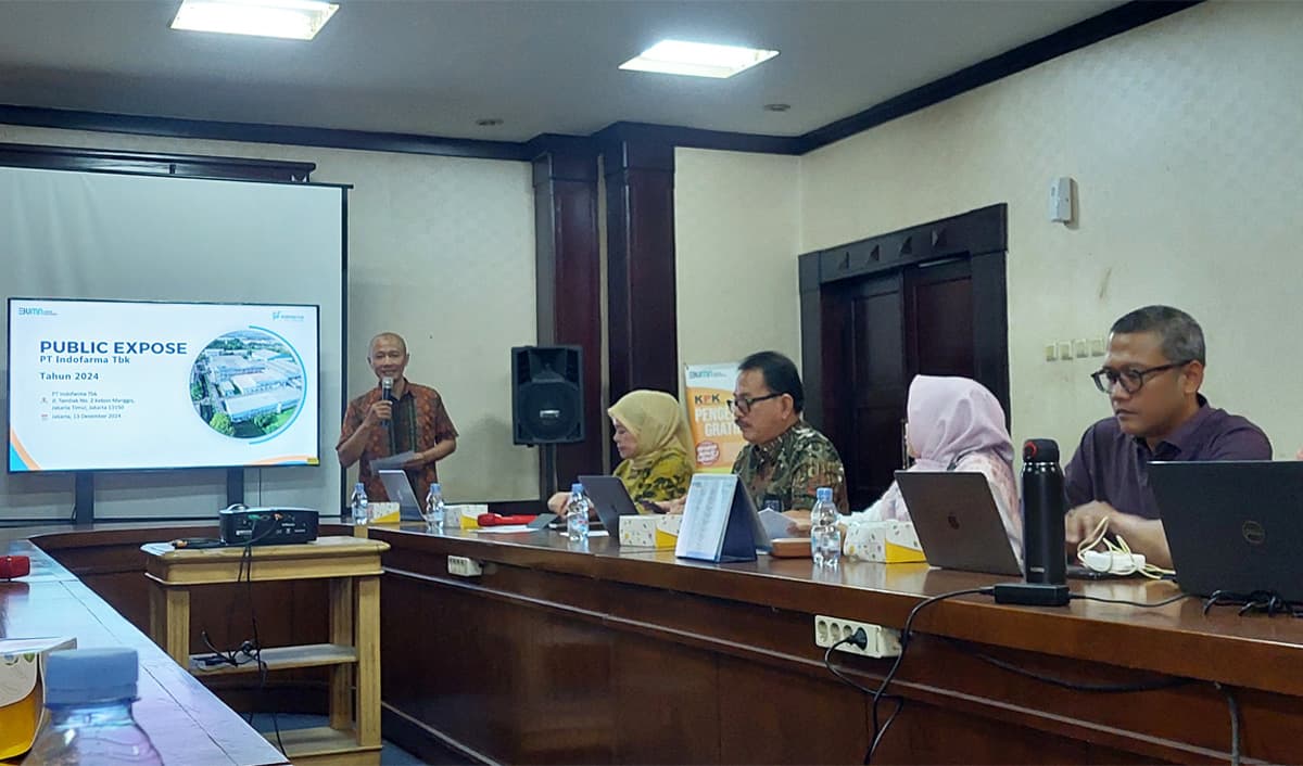 PT Indofarma Tbk (INAF) menyampaikan persetujuan pemegang saham terkait penjualan aset sebesar 50%/(Foto: Dimas Choirul Jawapos.com). - Image