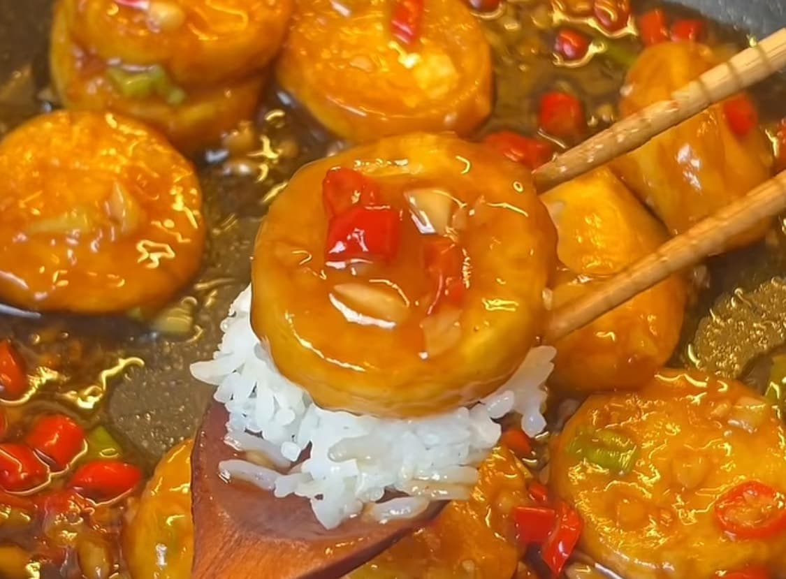 Potret tofu pedas gurih, menu sarapan simpel gurih bikin nagih. (Sumber: instagram.com/@alifa.frh) - Image