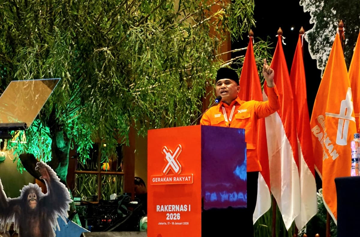 Sahrin Hamid terpilih sebagai Ketua Umum Partai Gerakan Rakyat dalam rakernas, Minggu (18/1). (Istimewa) - Image