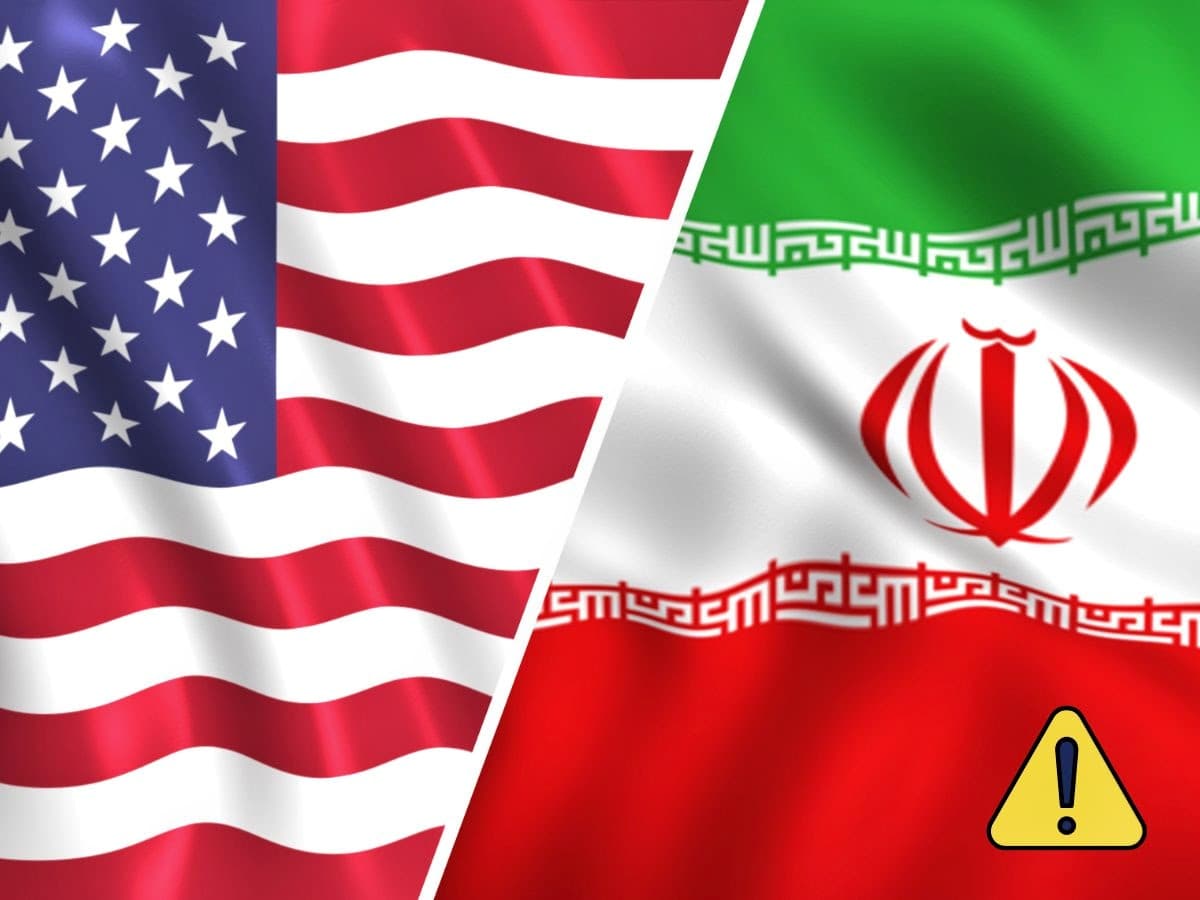 Bendera Amerika Serikat dan Iran berhadapan di tengah meningkatnya ketegangan menjelang pembicaraan nuklir krusial di Oman.(The Sunday Guardian). - Image