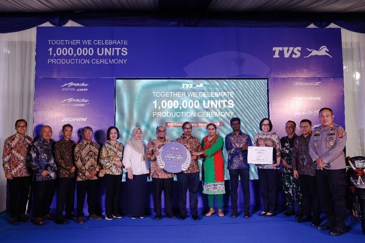TVS di Indonesia Hampir Dua Dekade Catat Koleksi Produksi 1 Juta Unit dari Kerawang - Image