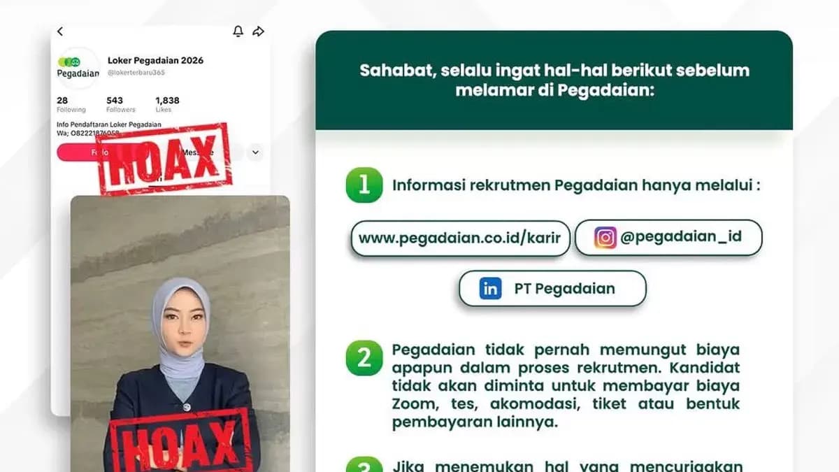 Waspada Penipuan Rekrutmen Pegadaian, Simak Saluran Resmi dan Ciri-Cirinya - Image
