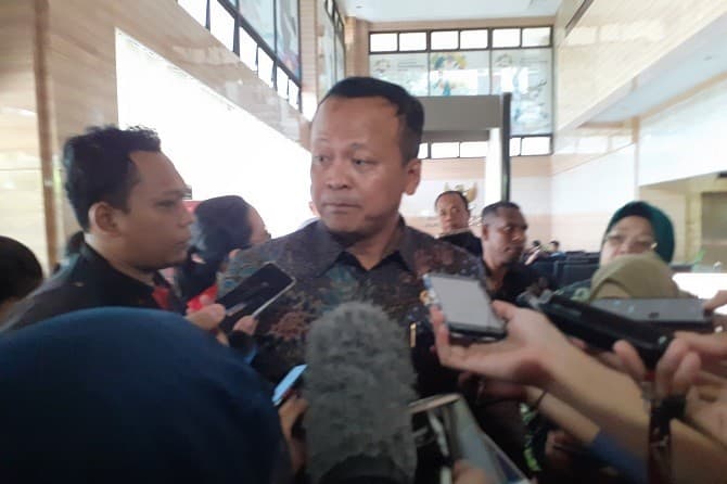 Menteri Kelautan dan Perikanan Edhy Prabowo di Kantor Kemenko Perekonomian, Jakarta, Jumat (6/3). (zaking) - Image