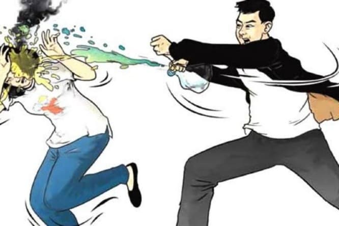 Ilustrasi korban penyiraman air keras. Antara - Image