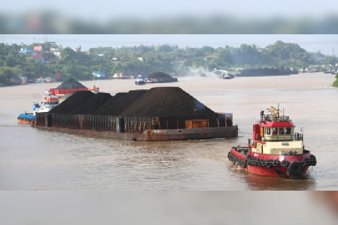 Ilustrasi pengiriman batubara - Image